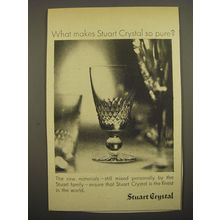 1967 Stuart Crystal Ad - What makes Stuart Crystal so pure?