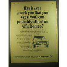 1967 Alfa Romeo Giula Super Car Ad - Has it ever struck you that you (yes, you)