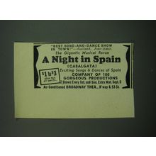 1949 A night in Spain Play Ad - Best Song-and-Dance Show in Town