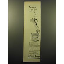 1950 Elizabeth Arden Ardena Velva Cream Ad - Your skin turns velvety instantly