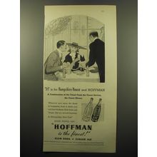 1950 Hoffman Club Soda and Ginger Ale Ad - H is for Hampshire House and Hoffman