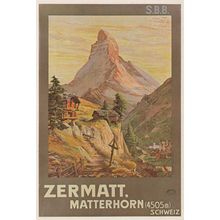 Zermatt Matterhonr Schweiz Switzerland Poster Postcard