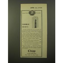 1954 Chipp Fashion Ad - Summer Shirts