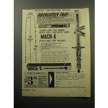 1966 Fredco Mach-X Toy Rocket Ad - Shoot for the moon with this