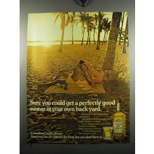 1971 Canadian Lord Calvert Whisky Ad - Sure you could get a good suntan