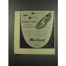 1956 Allen-Edmonds Alladin Shoes Ad - Highest note in foot comfort
