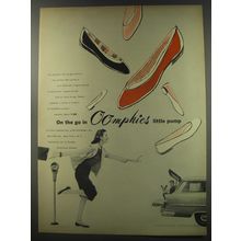 1956 Oomphies Shoes Advertisement - On the go in Oomphies little pump