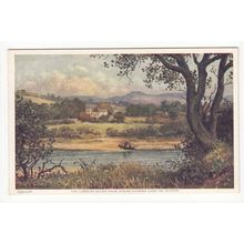 Cowburn Moors from across Coombes Lake near Buxton Postcard Art Derbyshire
