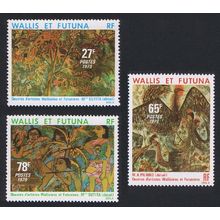 Wallis and Futuna Paintings of Local Artists 3v 1979 MNH SG#338-340 Sc#242-244