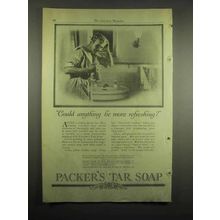 1918 Packer's Tar Soap Ad - Be More Refreshing