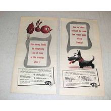 1940 Bell Telephone Ad - Save Money Telephoning