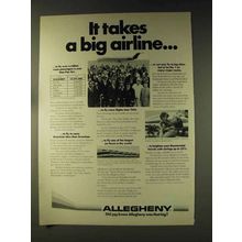 1976 Allegheny Airlines Ad - Takes a Big Airline