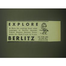 1946 Berlitz School of Languages Ad - Explore