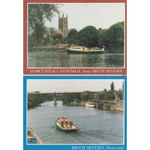 Bickerline Cruises Worcester Guided Trips 2x Ship Advertising Postcard s