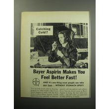 1957 Bayer Aspirin Ad - Catching Cold?