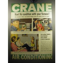 1957 Crane Sunnyland Cooling Unit Ad - Air condition with your furnace
