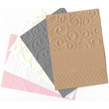 A6 Embossed Paper. 10 Sheets. Flourishes & Dots. Cardmaking Scrapbooking Crafts