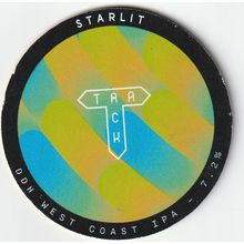 UNUSED KEG CLIP FRONT - TRACK BREWING CO - STARLIT WEST COAST IPA