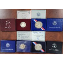 1986S Proof Dollar/1986 Half Dollar/1991 USO Silver Dollar/1732-1982 George Wash