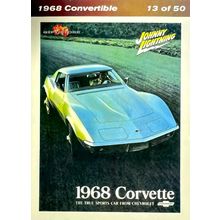 HTF TRADING CARD SILVER 1968 CHEVY CORVETTE C3 COUPE