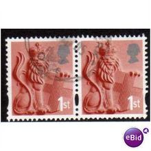 ENGLAND PAIR OF 1st'CROWNED LION' (EN7) FINE USED (EBID1218)