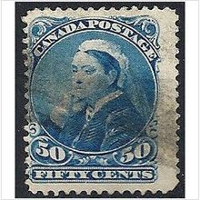 Canada 1893 SG116 50c Blue Good Used .. .