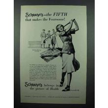 1931 Schrafft's Chocolate Ad - Golf - Foursome
