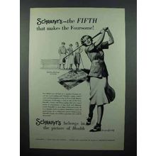 1931 Schrafft's Chocolate Ad - Golf - Foursome