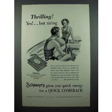 1931 Schrafft's Chocolate Ad - Thrilling! But Tiring