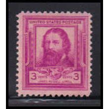 866 3c James Lowell Just Clears MNH KA2747
