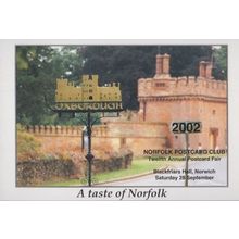 Oxborough Norfolk Village Sign 2002 Card Club Postcard