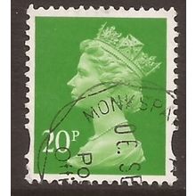 Y1680 - 20p Bright green(Centre Band), Fine Used Stamp. #3