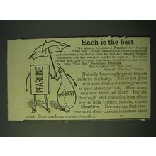 1900 Pearline Detergent Ad - Each is the best