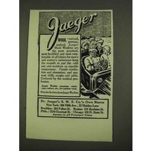1913 Jaeger Sanitary Woolens Ad - NICE!