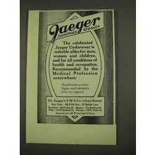 1913 Jaeger Underwear Ad - Sanitary Goods
