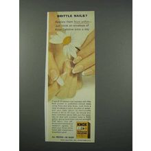 1961 Knox Gelatine Ad - Brittle Nails?