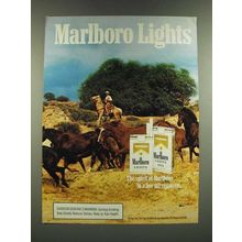 1986 Marlboro Lights Cigarettes Ad - Marlboro Man