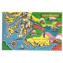 WESTERN SCOTLAND MAP.. unused vintage postcard. by Colourmaster