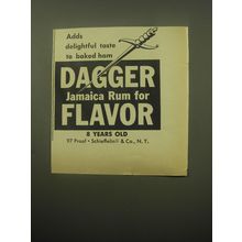 1959 Dagger Rum Ad - Adds delightful taste to baked ham