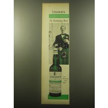1959 Usher's Green Stripe Scotch Advertisement - Outstanding Merit