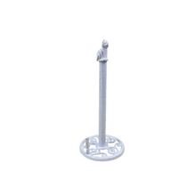 Whitewashed Cast Iron Sitting Cat Bathroom Extra Toilet Paper Stand 16""