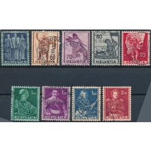 Definitive - Switzerland 1941 - FH - MiNr 377/85