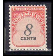 J96 8c Postage Due Barely Clears MNH KA0708