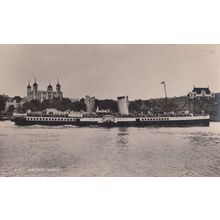 Golden Eagle Paddle Streamer Antique Early Rare Real Photo Postcard