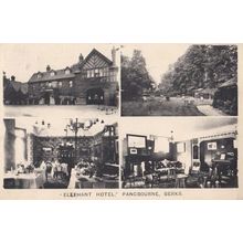 Dining Area Interior Of Elephant Hotel Restaurant Pangbourne Berkshire Postcard