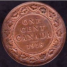 1918 Canada 1 Cent Coin