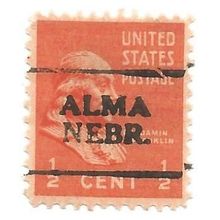 PRECANCEL -T&T ALMA, NEB 701 ON 0.5c PREXY