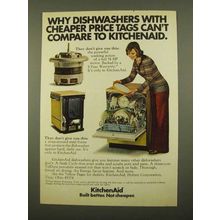 1975 KitchenAid Dishwasher Ad - Cheaper Price Tags