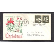 FDC Rose Craft 3c Christmas Pair (Cachet-Typed/A) CV39239