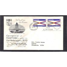 FDC Rose Craft 6c ManitoBa Pair (Cachet-Typed/A) CV41414